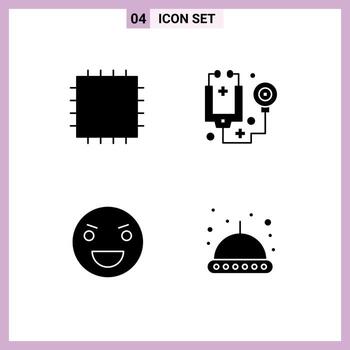 Solid Glyph concept for Websites Mobile and Apps patch scary stethoscope halloween space Editable Vector Design Elements