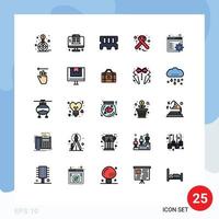 25 Creative Icons Modern Signs and Symbols of gear ribbon app medical hiv Editable Vector Design Elements