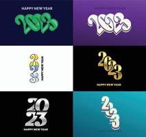 Big Set of 2023 Happy New Year logo text design 2023 number design template vector