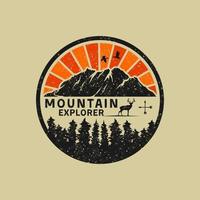 Mountain explorer Logo Design Template vector