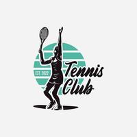 plantilla de diseño de logotipo de club de tenis vector