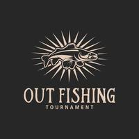 fishing logo, logo design idea, vector illustration