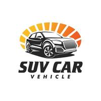 diseño de logotipo de coche suv moderno vector