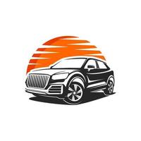 diseño de logotipo de coche suv moderno vector