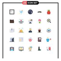 Set of 25 Modern UI Icons Symbols Signs for summer strawberry square men movember Editable Vector Design Elements