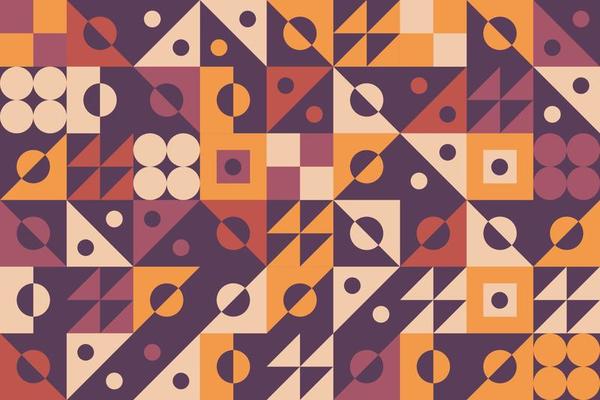 Abstract texture of retro style. Geometric vivid background with geometric shapes