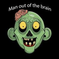 Man out of the brain vector