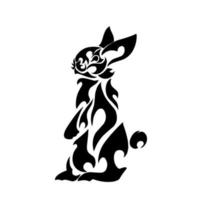 Tribal art design rabbit vector