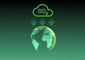 Concepts of net zero emission on the earth vector