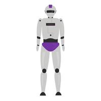 hombre robot con inteligencia artificial. Tecnología IA y generación de computadoras humanoides. ilustración vectorial concepto de diseño gráfico del futuro. vector