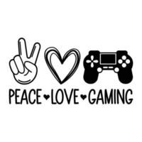 Peace Love And Gaming Vector Sublimation For Tshirt Sticker Mug Pillow