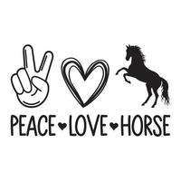Peace Love And Horse Vector Sublimation For Tshirt Sticker Mug Pillow