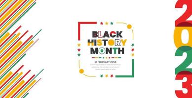 black history month background. African American History or Black History Month. black history month 2023 text background. Celebrated annually in February in the USA and Canada.  2023 typography vector