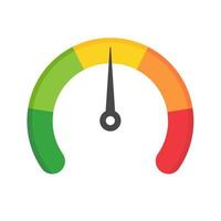 Mileage needle measures the level of business risk. concept of risk management before investing vector