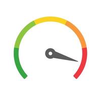 Mileage needle measures the level of business risk. concept of risk management before investing vector