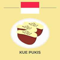 Kue Pukis Indonesian Food Design vector