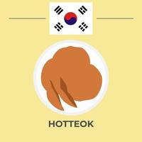 Hotteok Korean Food Design vector