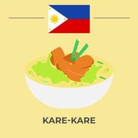 kare-kare filipinas diseño de alimentos vector