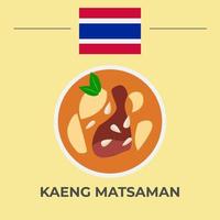 Kaeng Matsaman Thai Food Design vector