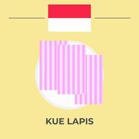 diseño de comida indonesia kue lapis vector