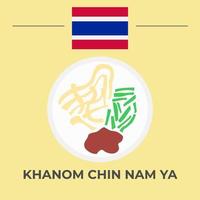 Khanom Chin Nam Ya vector