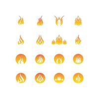 Fire flame icon and symbol vector illustration