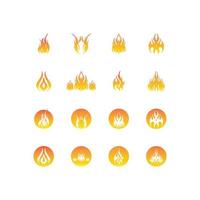 Fire flame icon and symbol vector illustration