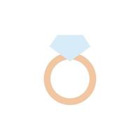 vector de anillo de diamante para presentación de icono de símbolo de sitio web