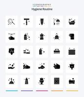 Creative Hygiene Routine 25 Glyph Solid Black icon pack  Such As cleaning. bath. beauty. shower. bathroom vector