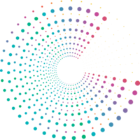 modèle de site web de fond abstrait décoratif à la mode dégradé comique point rond png