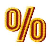 3D Broadway Symbol. Percentage Mark. png