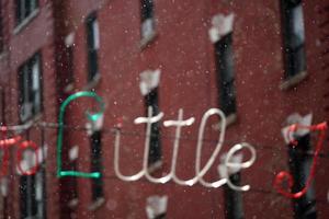 Little italy new york buildings entrance sign photo