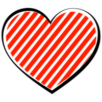 Red heart icon symbol for valentines day png