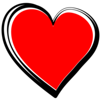 Red heart icon symbol for valentines day png