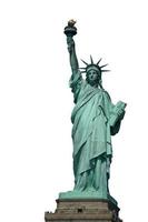 estatua de la libertad nueva york estados unidos aislado en blanco foto