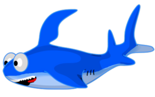 Happy blue shark png
