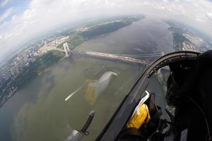 new york city manhattan helicopter tour aerial cityscape photo