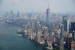 ciudad de nueva york manhattan recorrido en helicóptero aéreo paisaje urbano río hudson foto