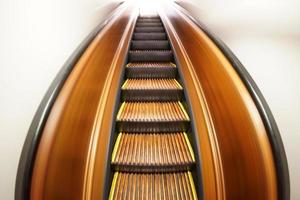 old antique wooden escalator in new york photo