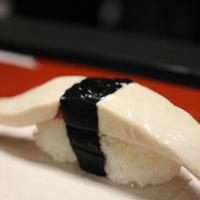 orca meat style sushi detail photo