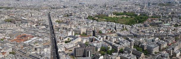 paris cityscape aerial view panorama photo