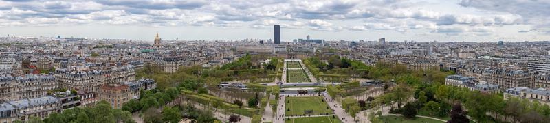 paris cityscape aerial view panorama photo