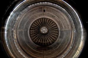Jet Airplane turbine engine photo