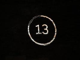 13 projected number on wall photo