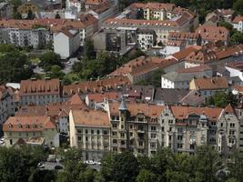 Graz Austria aerial panorama from clock tower photo