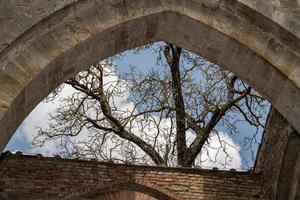 san galgano church with no roof in tuscany photo