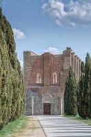 san galgano church with no roof in tuscany photo