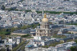 parís edificio vista de la ciudad paisaje aéreo desde la torre foto