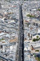 parís edificio vista de la ciudad paisaje aéreo desde la torre foto