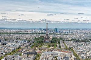 Paris Eiffel tower and city view aerial landscape photo
